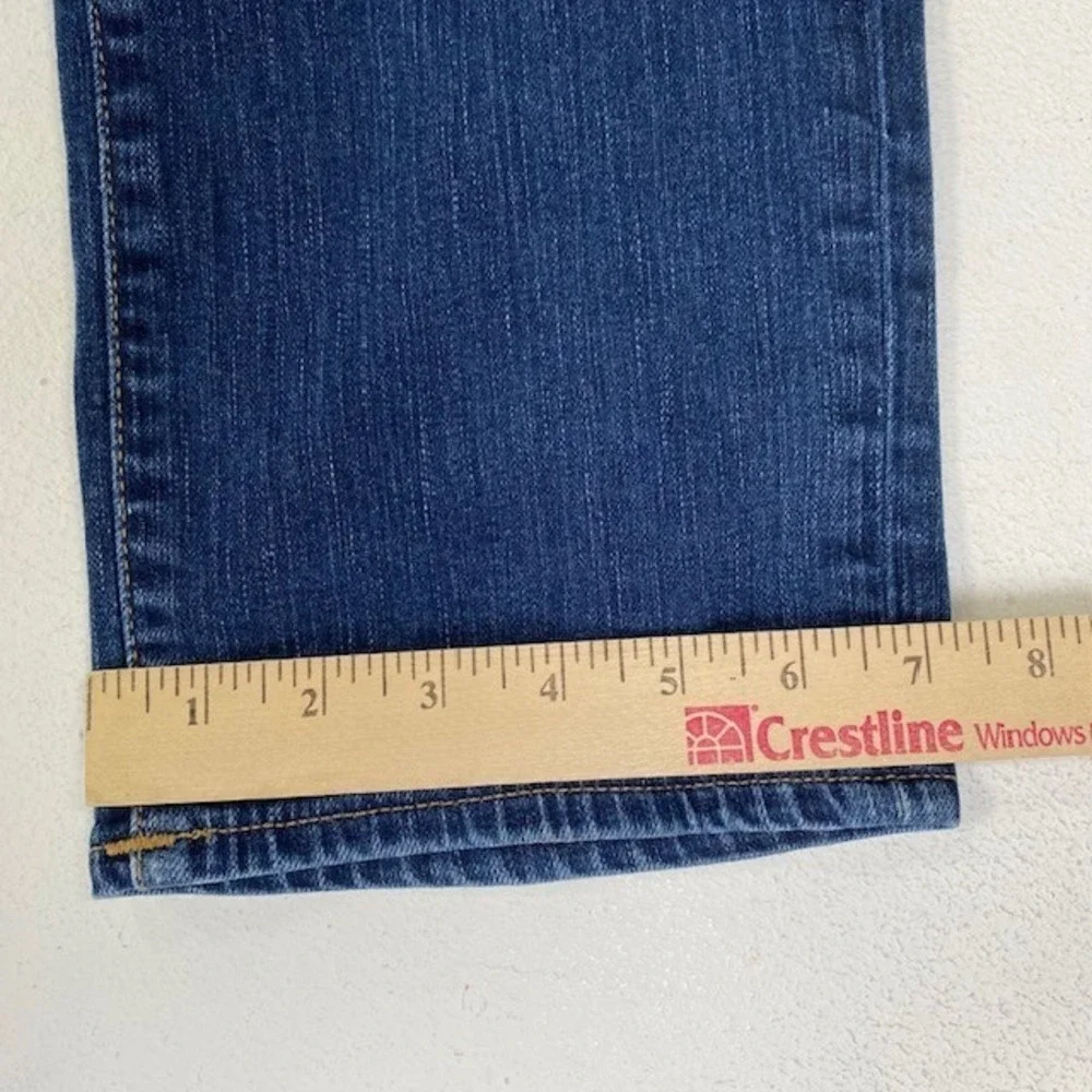 True‎ Religion Jeans Straight Leg Dark Wash Denim Horseshoe Pockets Size 38